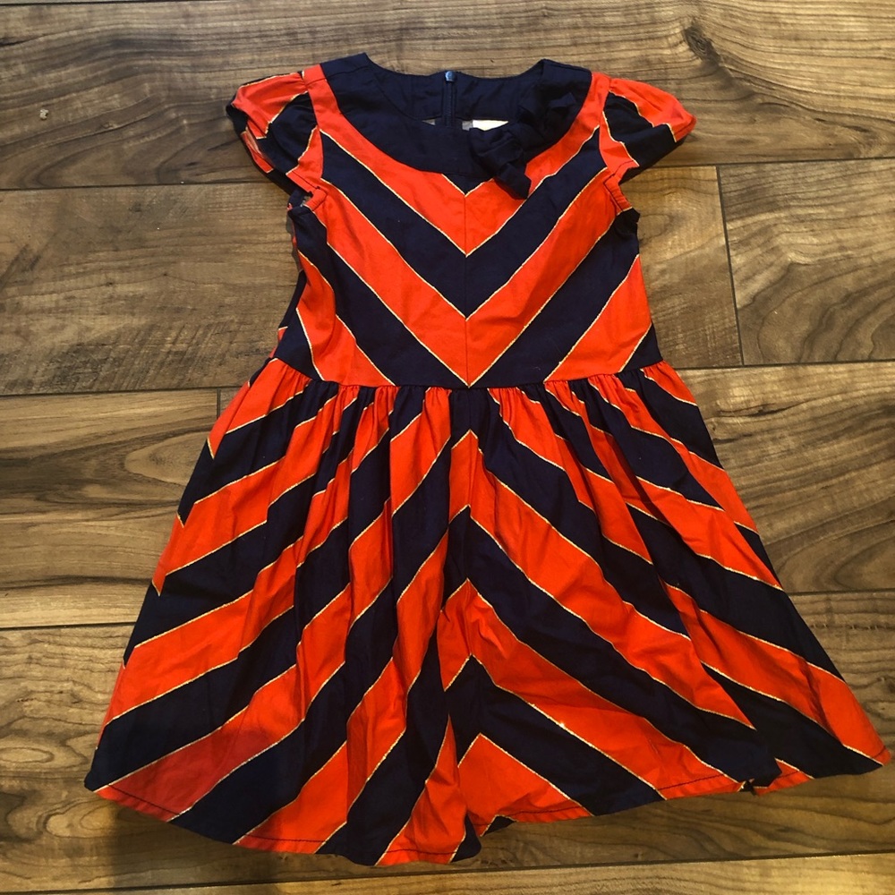 Gymboree size 4 orange and navy dress